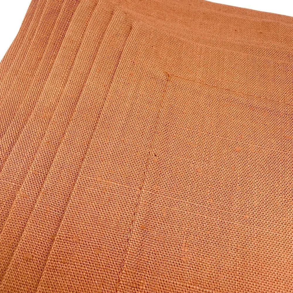 Set of 8 Terracotta Linen Placemats Structured Mitered Table Mats 17